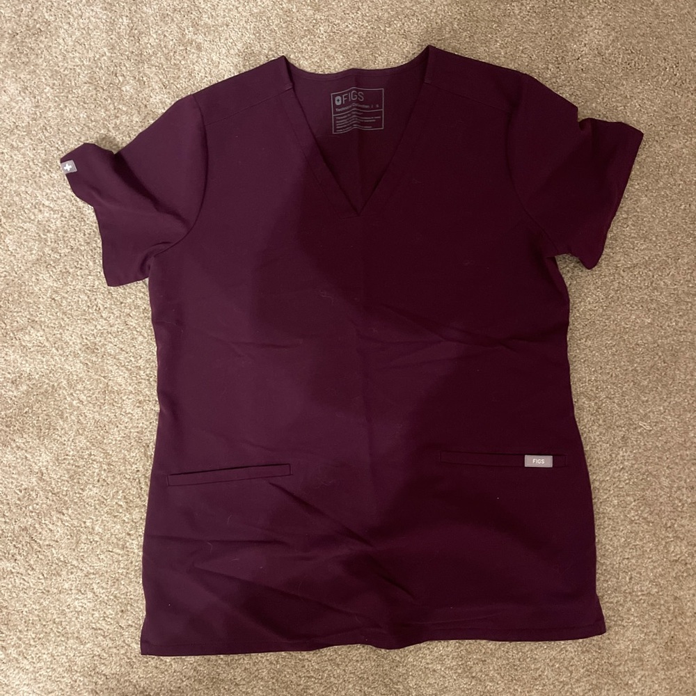 Deep Purple Figs Scrub Top